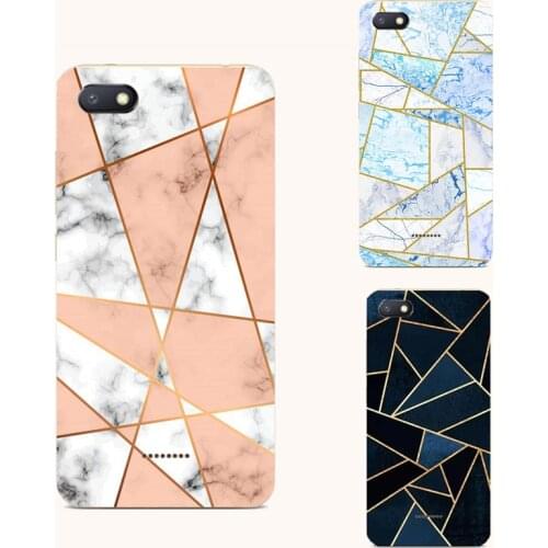 Geometric design Marble style silicone phone case For Wiko View 2 3 Lite Go Prime Pro Plus Water color aesthetic phone case