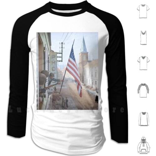 Captain Thomas H. Garahan , 'easy' Company-France , 1945 Hoodie Long Sleeve War Ww2 Wwii World War Military Army