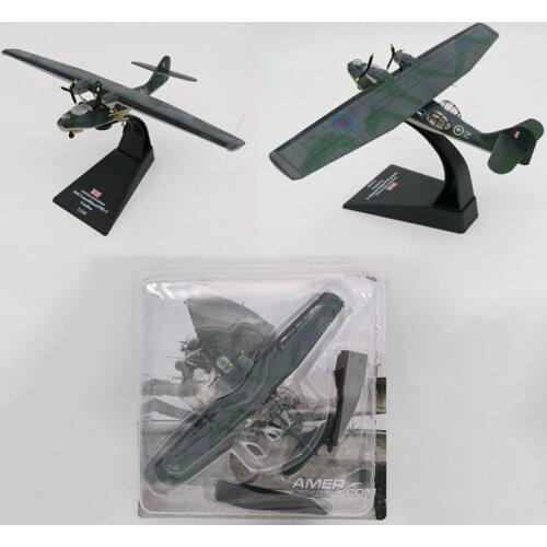 1/144 Scale WW2 UK RAF Classic Consolidated PBY 5 Catalina Aircraft Fighter Canso Amphibious Plane Adult Gift Model Toys Display