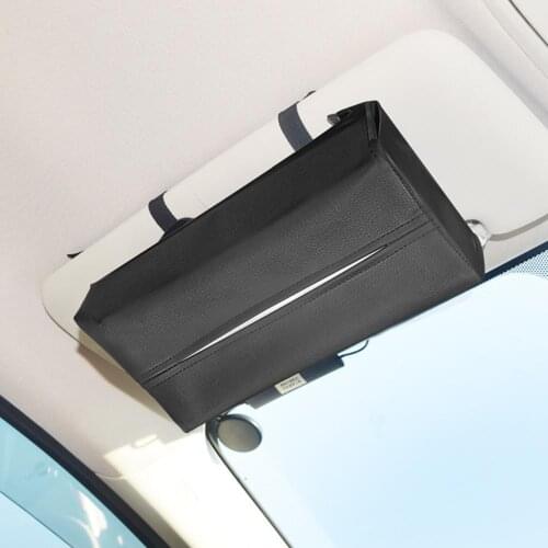 Faux Leather Tissue Paper Box Napkin Storage Case Holder Home Auto Car Vehicle