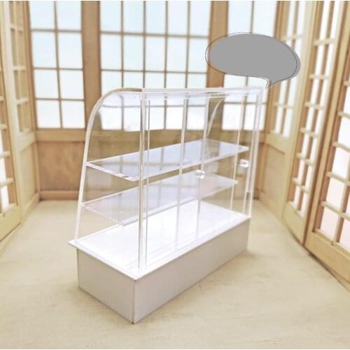 Dollhouse Furniture 1:12 Dollhouse Cake Shop Display Shelf Display Cabinet