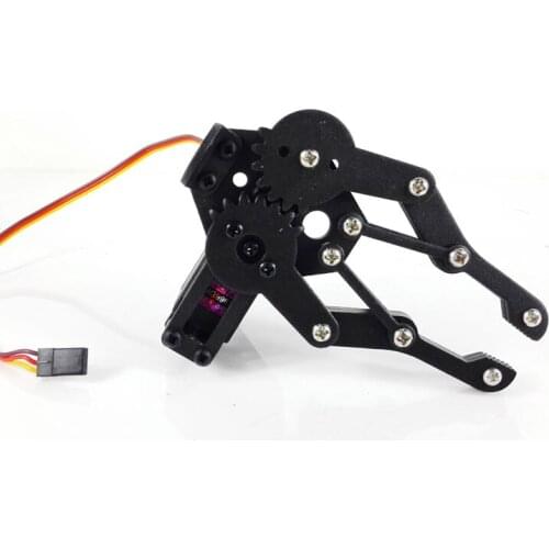 Black version Mechanical Claw,Gripper,compatible with Standard servo etc,robot parts for DIY,Education,Experiment robotic hand