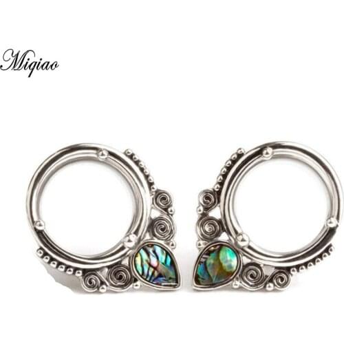 Miqiao 2pcs 8mm-25mm Stainless Steel Water Drop Ear Gauges Expander Ear Plugs Tunnels Fashion Body Jewelry Piercing for Unisex