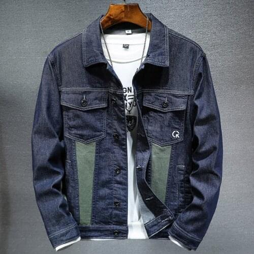 2021 Spring Autumn Embroidered Denim Jacket for Men