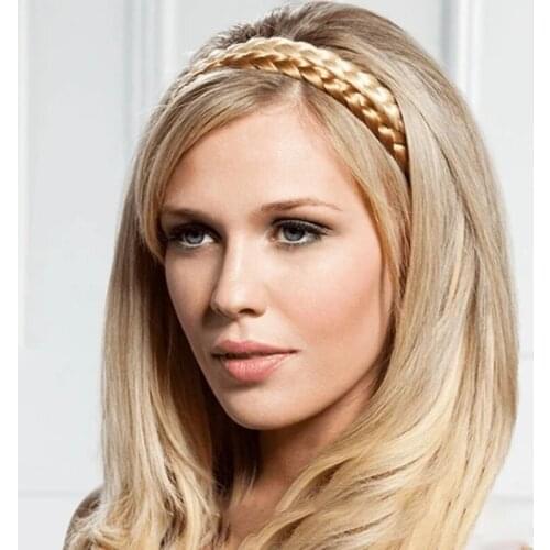 Aboriginal Style 5-strand Braid-shaped Hairband Retro Easy-wear Wig Head Band for Cosplay Costume