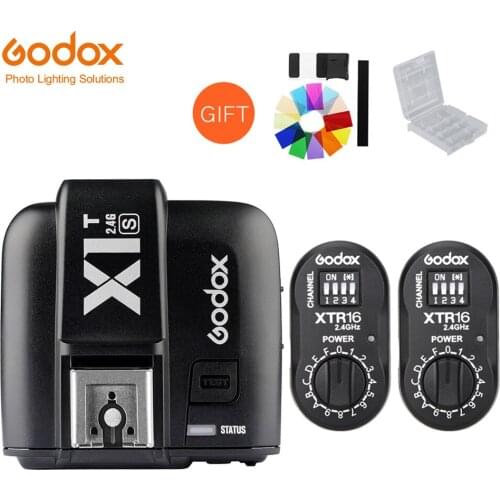 Godox X1T-S TTL 2.4G Flash Transmitter + 2x XTR-16 Receivers Set For Sony Camera A7RII A7R A58 Godox DE300 DE400 SK300 SK400