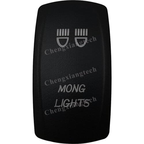 Car Boat Truck Backlit Swtich Cap- Laser Engraving -MONG LIGHTS-for Led Carling Arb Narva 4x4 RV Rocker Switch, Cover Only