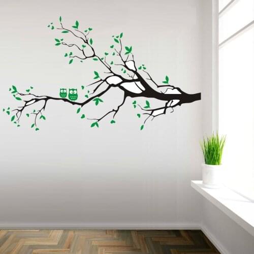 Owl Theme Owl Stickers On Tree Branch Birds Wall Sticker Tree Vinyl Wall Decal Stickers Home Decoration Wall 110x 66cm