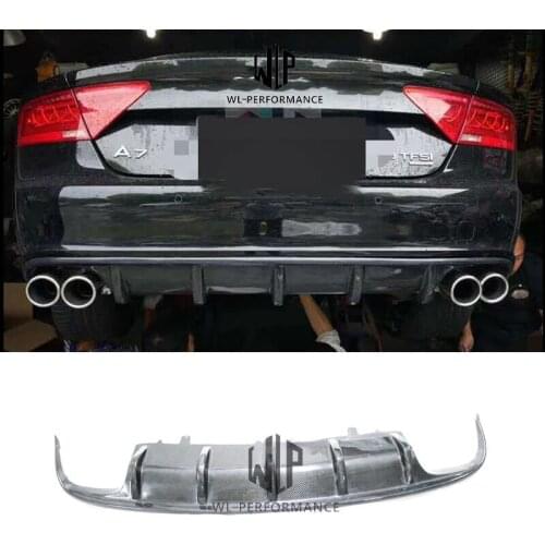 A7 High Quality Carbon Fiber Rear Lip Diffuser Car Styling For Audi A7 Ordinary Style Car Body Kit 2011-2017