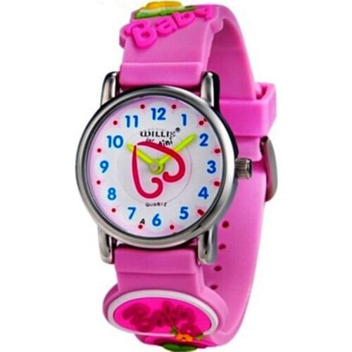 WILLIS Leisure Children Clock Popular Cartoon 3D Quartz Watches student Waterproof Watch Fashion Children Girls Leisure Watches