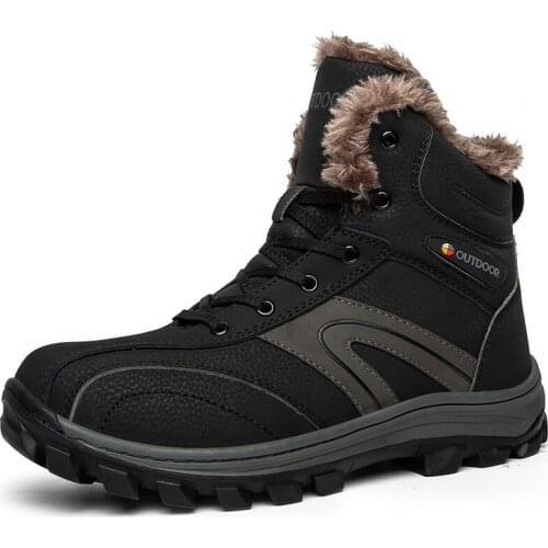 Plus size 48 Winter Men Boots Russian style Ankle Boots for Men Snow Boots Waterproof Winter Hiking Boots Men Botas hombre
