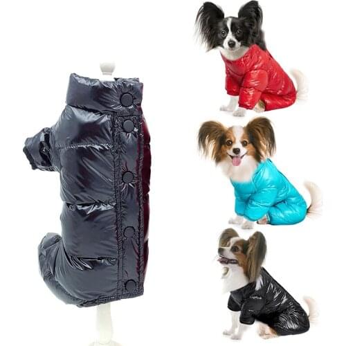 Winter Pet Dog Clothes Down Dog Jacket Warm Thicken Waterproof Pets Coat Cotton Hoodies For Chihuahua Puppy Clothing Jacket