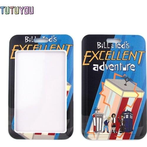 1pc PC2613 Music Band Unisex Fashion Lanyards ID Badge Holder Bus Pass Case Cover Slip Bank Credit Card Holder Strap Cardholder