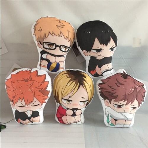 10cm Haikyuu Plush Keychain Hinata Shoyo Oikawa Tooru Mini Plush Pillow Cute Stuffed Doll Cushion Small Anime Pendant Toys