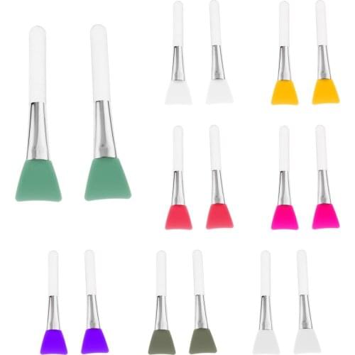 2PCS Makeup Soft Mask Brushes, Facial Mask Mud Applicator Silicone Brush Beauty Tool