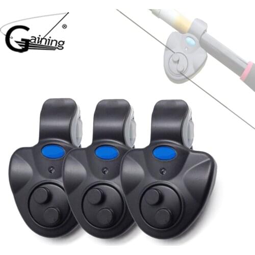3pcs Fishing Electronic Fishing Bite Alarm LED Light Alert Indicator Buffer Fishing Buzzer Fisherman Equipment Fishing Gear