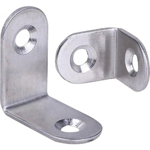 5Pcs Stainless Steel Angle Corner Brackets Fixed Cabinet Cupboard Corner Stand Supporting Furniture Hardware