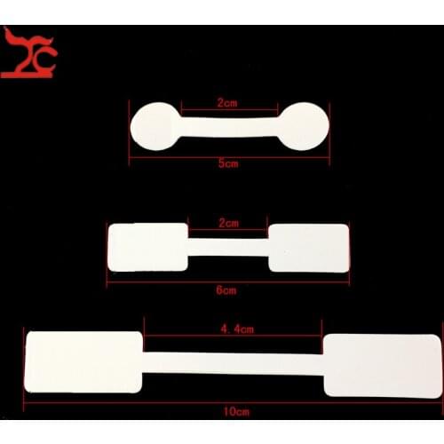 50pcs/100pcs Portable Blank Paper Jewelry Tag White Dumbell Tag Rectangle Self-Sticker Label Tool Ring Jewelry Tags Wholesale