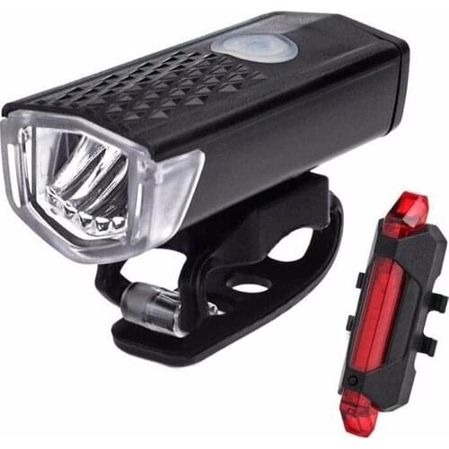 Rechargeable Cycle Bicycle Bike Head Front Light Rear Tail LED Lamp Set USB High Quality Brightness Energy Saving LED