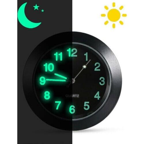 Quartz Car Clock Replacement Watch Accessories Clip Inner Interior Air Vent Analog Black
