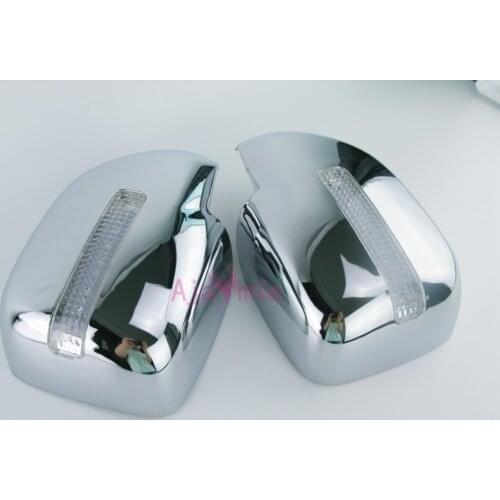 Accessories For Toyota Land Cruiser 100 LC100 Lexus LX470 1998-2007 Door Mirror Cover Overlay With LED Lamp Chrome Car-Styling