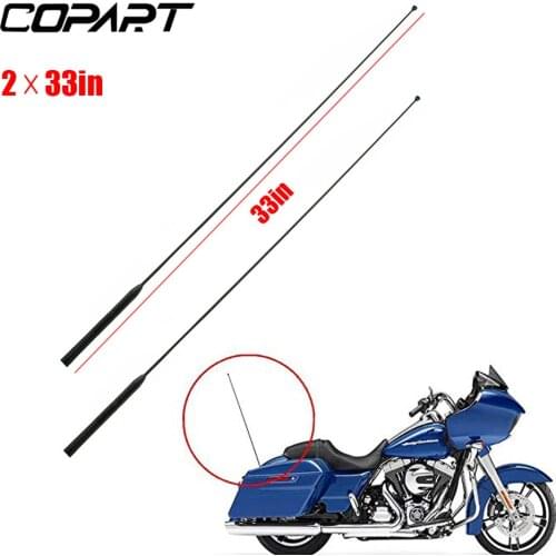 For Harley Touring Road Street Glide Electra Antenna 1986-2019 2018 2 x 33'' AM FM Short Wire Motorcycle Antenna Radio