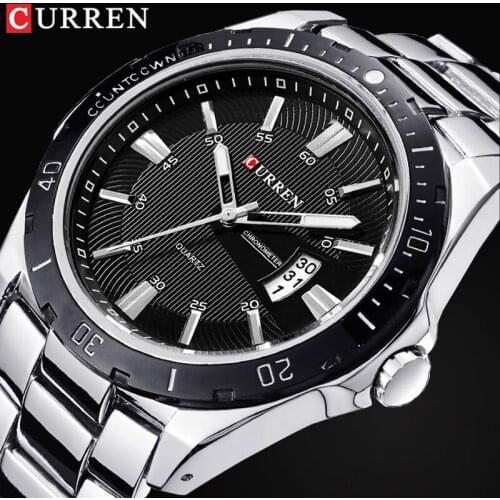 Top Luxury Brand CURREN Men Fashion Casual Business Watches Mens Quartz Clock Male stainless steel Strap Wrist Watch Relogio