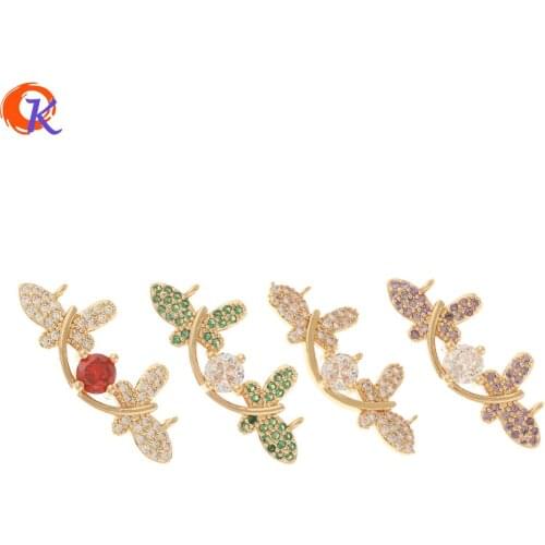 Cordial Design 30Pcs 11*28MM Jewelry Accessories/CZ Charms/Hand Made/Butterfly Shape/Pendant For Necklace/DIY Jewelry Making