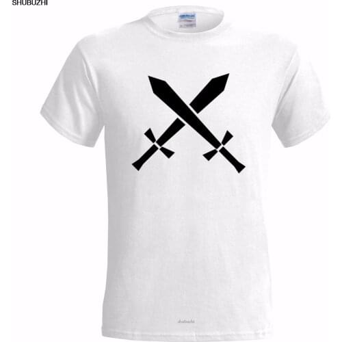 CROSSED SWORDS DESIGN MENS T SHIRT CLANS GAME CLASH SWORD OF BATTLE WEAPON Cool Casual pride t shirt men Unisex Fashion sbz8326