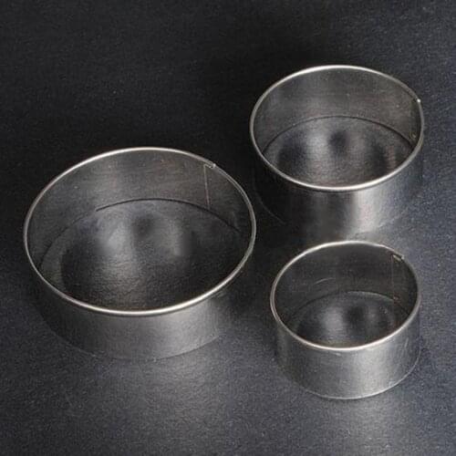 HOT 3Pcs Stainless Steel Safe Cake Mould Adjustable Baking Cake Tools Round Circle Cookie Fondant Cake Mold Cutter Pastry Tool