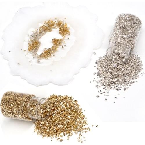40g Colorful Gravel Filler Metallic Sandstone Crystal Glass Sand DIY UV Resin Epoxy Mold Making Filling Nail Art Filler Material