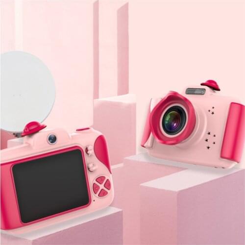 Girl Toys Gifts Kids Camera 2.4 Inch Screen Video Birthday Presents for Children Toddlers(32GB Memory Card Included, Pink)