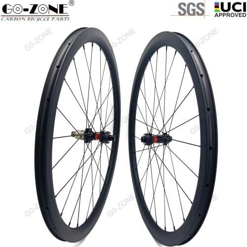 Carbon Wheelset Disc Brake 700c Novatec 411 412 Clincher Tubeless Center Lock or 6 Bolt Carbon Road Disc Brake Wheels