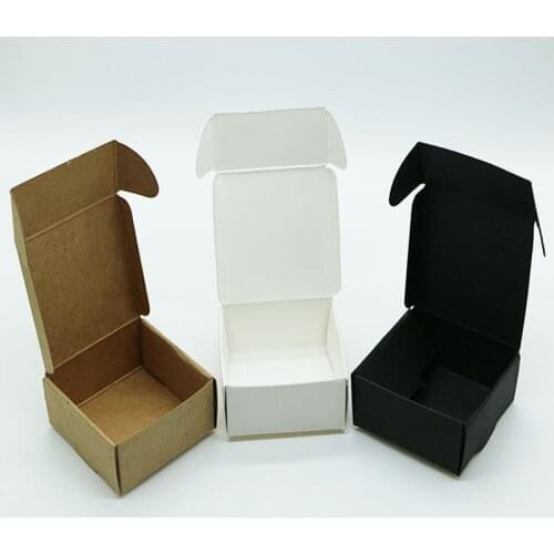 5 pcs/lot Small Kraft Paper Box of Cardboard, Handmade Box, Candy Box for Wedding, Storage Box for Store