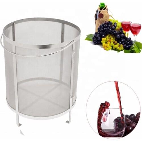 45*45cm 300μm Beer Wine House Home Brew Filter Basket Stainless Steel Strainer Cylinder Barware Bar Tools