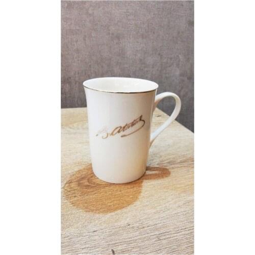 Ataturk Signed Mug Cup Elegant Porcelain Healthy Coffee Tea Water Turkish Hero