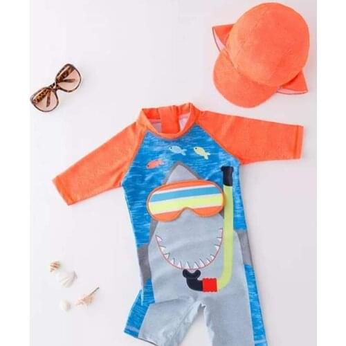 Swimwear kids boys Shark Dinosaur cartoon swimming bathing clothes infant toddler swimming vacation clothes beachwear