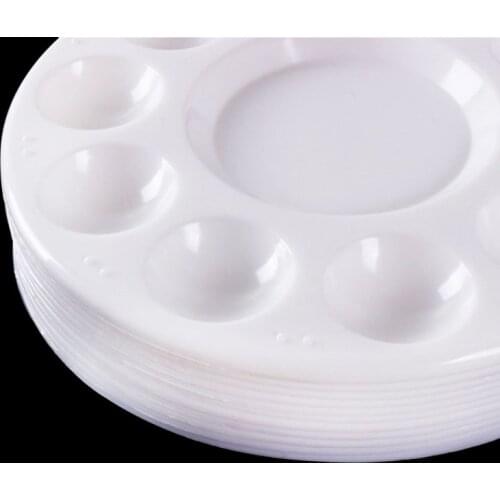 Paint Palette Tray Round Plastic Watercolor Mixing Palette DIY Craft Art Supply 32CB