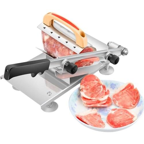 Multi Functional Auto Transit Beef Meat Slicing Machine Manual Adjustable Thickness Meat Cutter Mutton Beef Blade Cutter Grinder