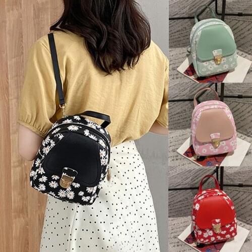 Fashion Womens Backpack Small Bag Women Shoulders Small Backpack Flowers Messenger Bag School Students Bag Sac A Dos Femme#G30