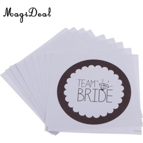 MagiDeal Novelty Hen Party Team Bride Stickers Shoes Decal for Wedding Bridal Shower Party Wine Glasses Vinyl Black/Red Gifts