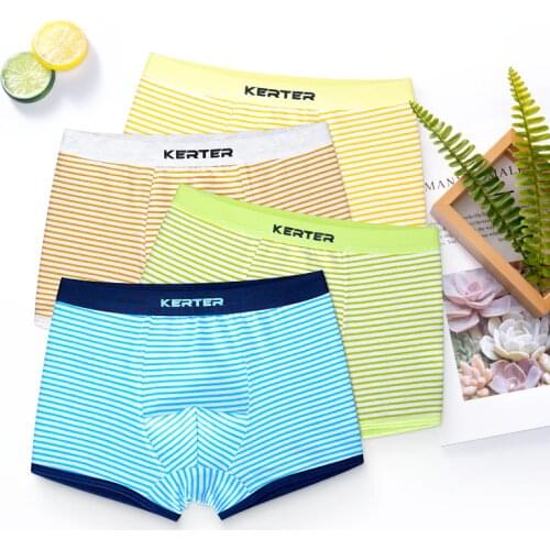 New Summer Brand 4 colors Children Striped Baby Quality Cotton Knitted Elastic Boys Boyleg UnderPanties