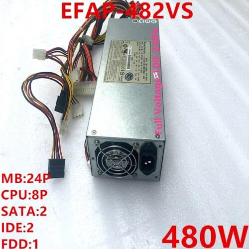 New PSU For Etasis/Power Leader PR2102NS 2U 480W Power Supply EFAP-482VS
