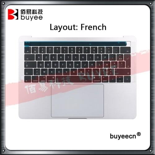 NEW Original A1706 Topcase French Keyboard Trackpad For Macbook Retina Pro 13" A1706 Palm Rest Francais 2016 Space Grey Silver