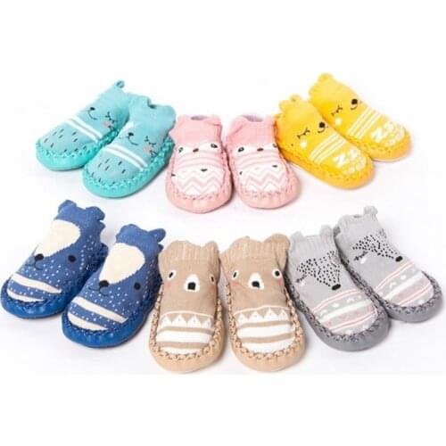 Infant Baby Socks With Rubber Soles Newborn Baby Girls Boys Shoes Autumn Baby Floor Socks Anti Slip Soft Sole Sock