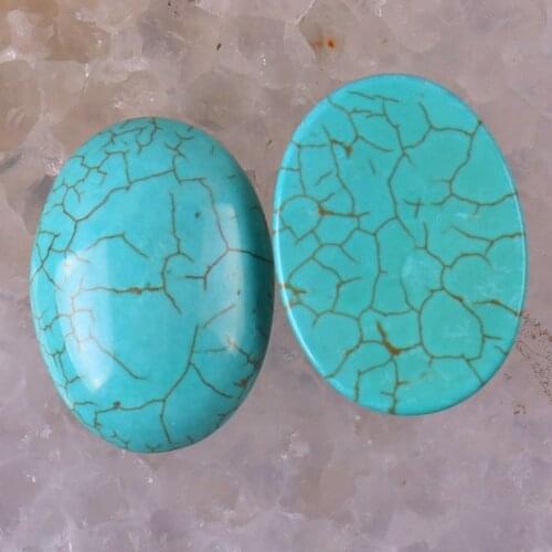 30x20MM Howlite Bead Oval Cabochon CAB GEM Jewelry Making (2pcs/lot) H057