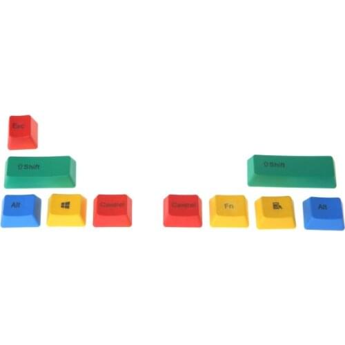 PBT 10 Keys Keycap RGBY Mechanical Keyboard Add-on Kit OEM Cherry height B95C