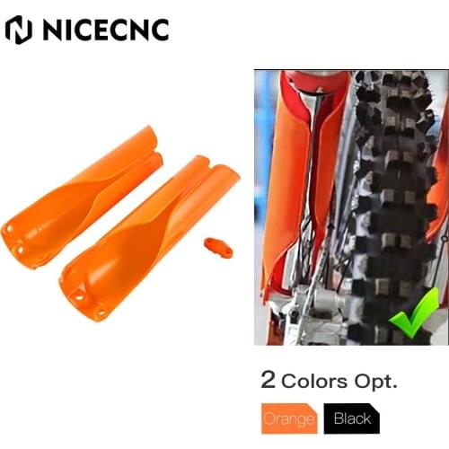 NICECNC Full Lower Fork Guards Cover Protector For KTM 125 150 200 250 300 350 400 450 500 XC XCF XCW SX SXF EXC EXCF 16-22 21