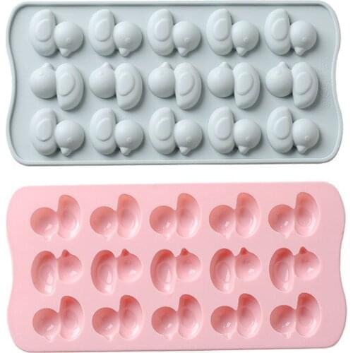 Silicone Molds DIY 3D Cartoon Duck Chocolate Gummy Mold Biscuit Candy Fondant Mould Baking Tools Cake Decoration Accessories