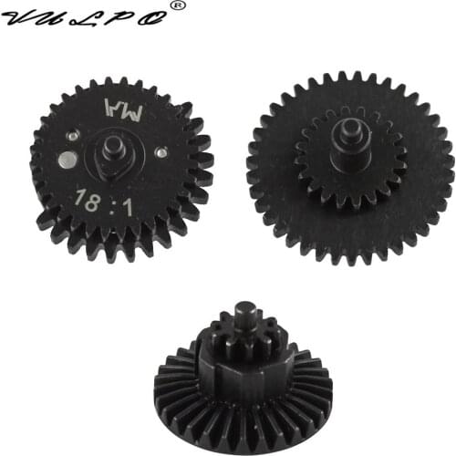 High Quality New 18: 1 CNC steel cutting Original Torque Speed-up Gear Set for Ver.2/3 AEG Airsoft Gearbox Hunting Accessories